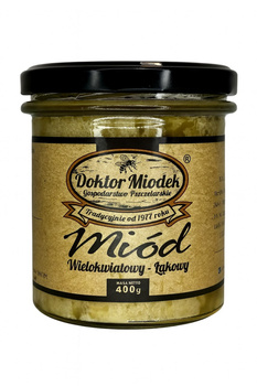 Miód wielokwiatowy łąkowy 400 g - Doktor Miodek