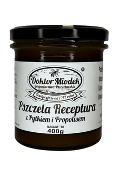 Pszczela receptura z pyłkiem i propolisem 400 g - Doktor Miodek