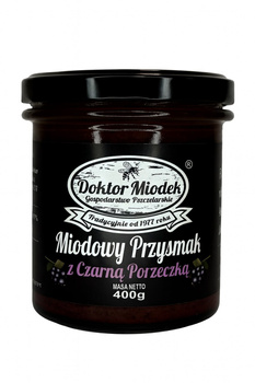 Miodowy przysmak z czarną porzeczką 400 g - Doktor Miodek