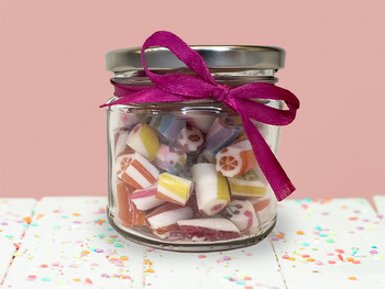 Cukierki mix w słoiczku bez cukru 100 g - Kraina Słodkości