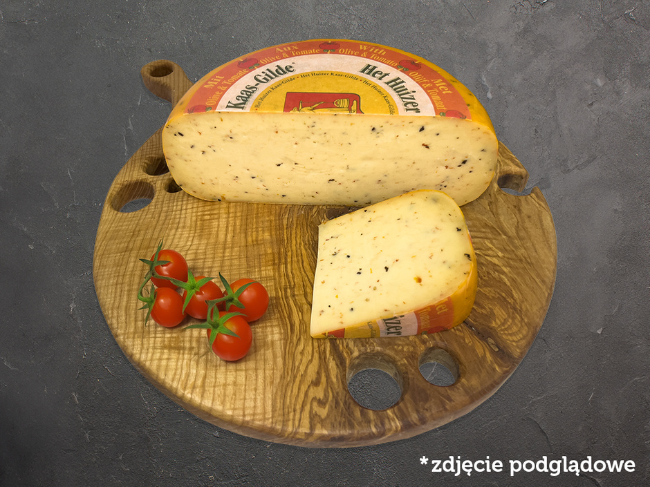 Ser krowi z pomidorami i oliwkami holenderski oryginalny - ok. 160 g