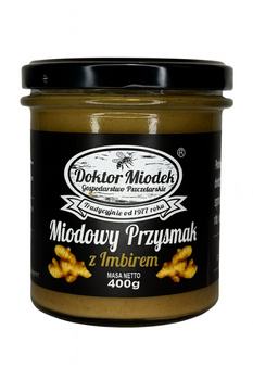 Miodowy Przysmak z imbirem 400 g - Doktor Miodek