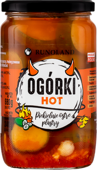 Ogórki HOT Piekielnie Ostre Plastry 720 ml - Runoland