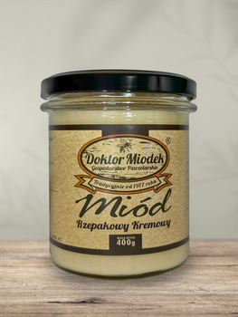 Miód rzepakowy kremowy 400 g - Doktor Miodek