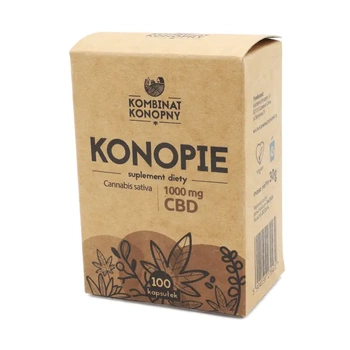 Konopie w kapsułkach 1000 g -Kombinat Konopny