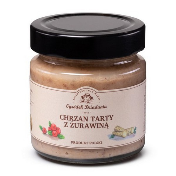 Chrzan tarty z żurawiną 210g Ogródek Dziadunia