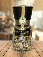 Sól himalajska czosnkowa z eko ziołami w młynku - Dary Natury