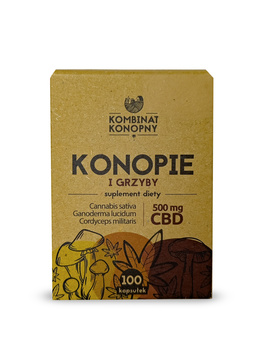 Konopie i grzyby 100 kapsułek 500 mg - Kombinat Konopny