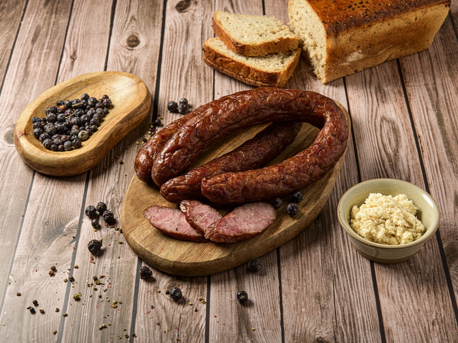 Kiełbasa sucha z jałowcem