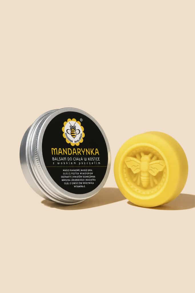 Balsam do ciała w kostce Mandarynka - Miodowa Mydlarnia