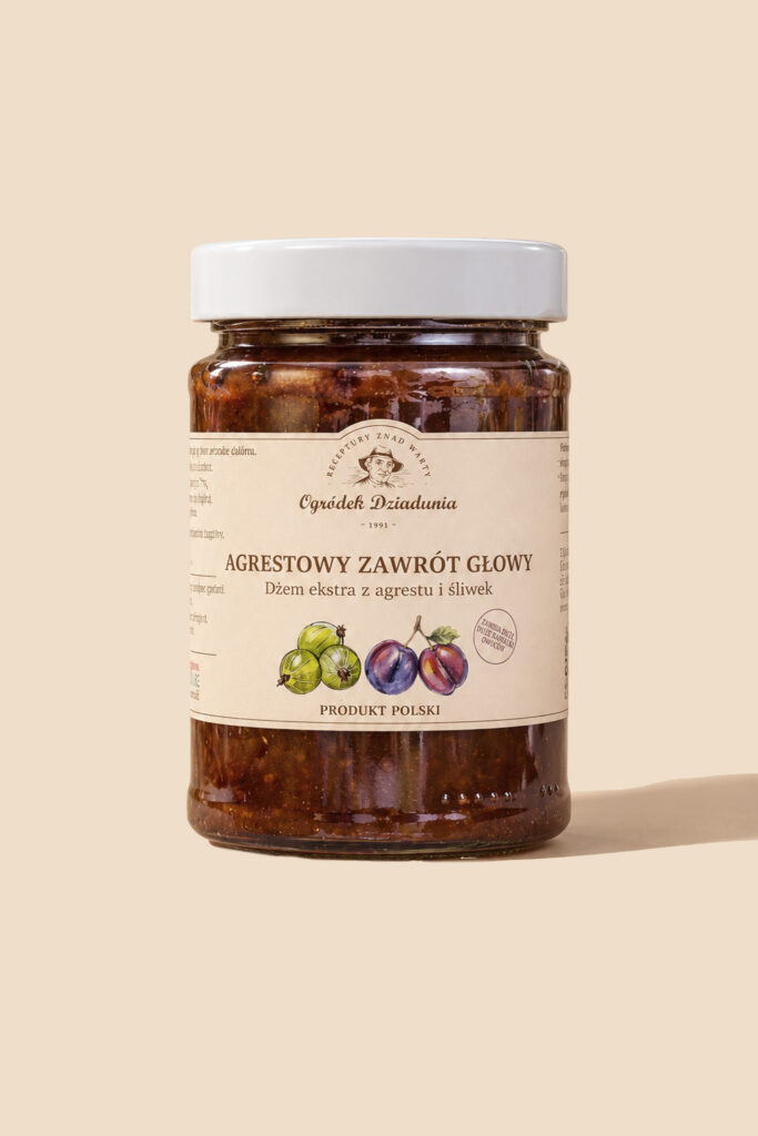Dżem agrestowo - śliwkowy 330 g - Ogródek Dziadunia