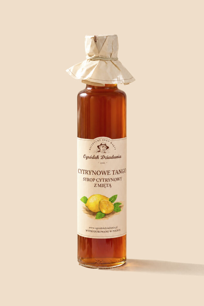 Syrop cytryna z miętą - Cytrynowe Tango 315 g - Ogródek Dziadunia