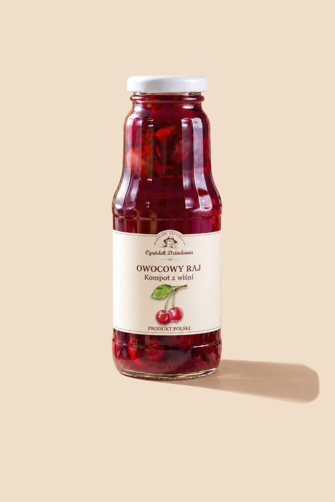 Kompot z wiśni - Owocowy Raj 300 ml - Ogródek Dziadunia