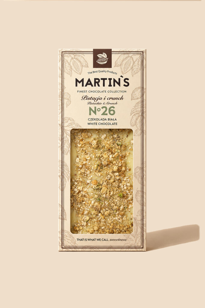 Czekolada biała z Crunch No26 85 g - Martin's