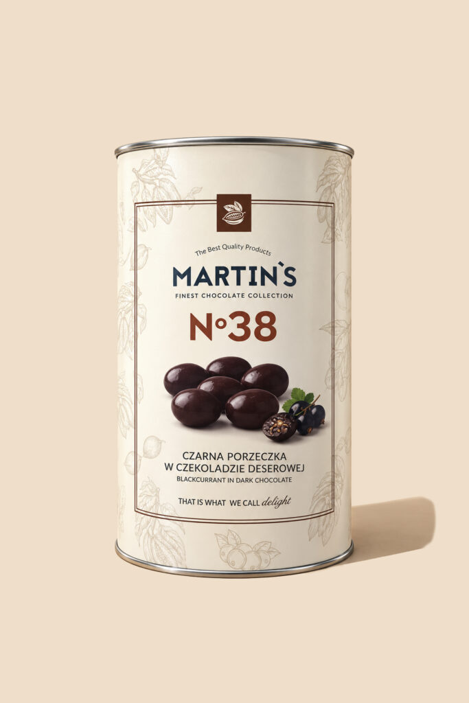 Tuba - Czarna Porzeczka w deserowej czekoladzie No38 150 g - Martin's