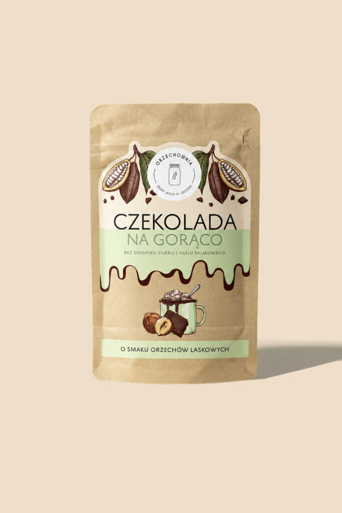 Czekolada na gorąco orzech laskowy 180 g - Orzechownia