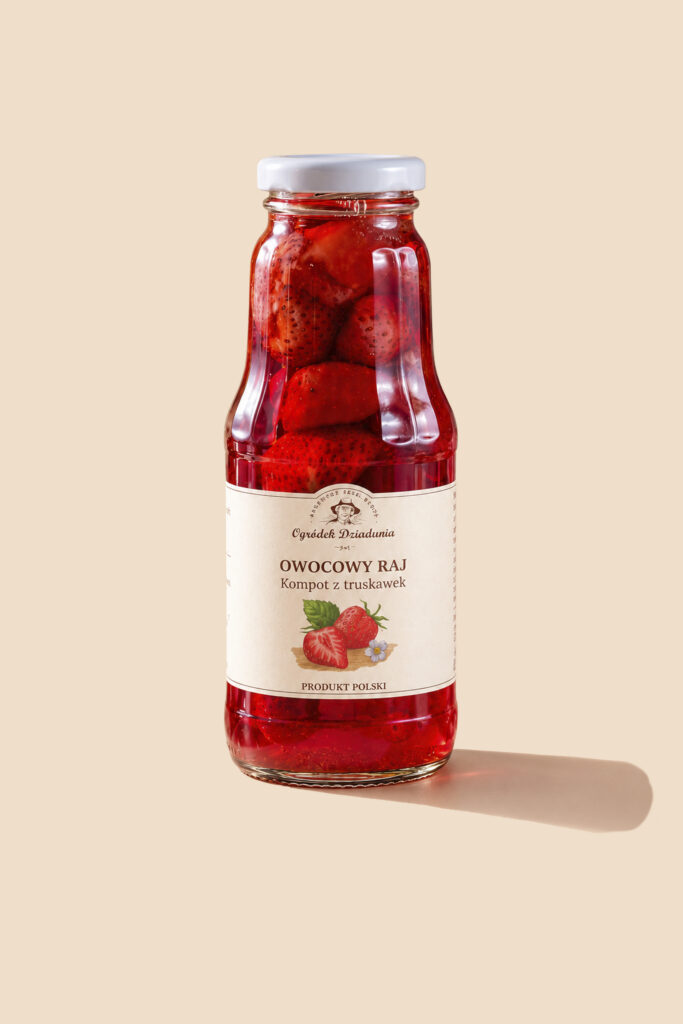 Kompot z truskawek - Owocowy Raj 300 ml - Ogródek Dziadunia