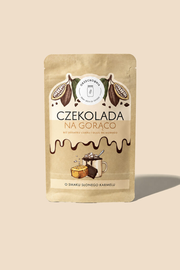 Czekolada na gorąco o smaku słonego karmelu 180 g - Orzechownia