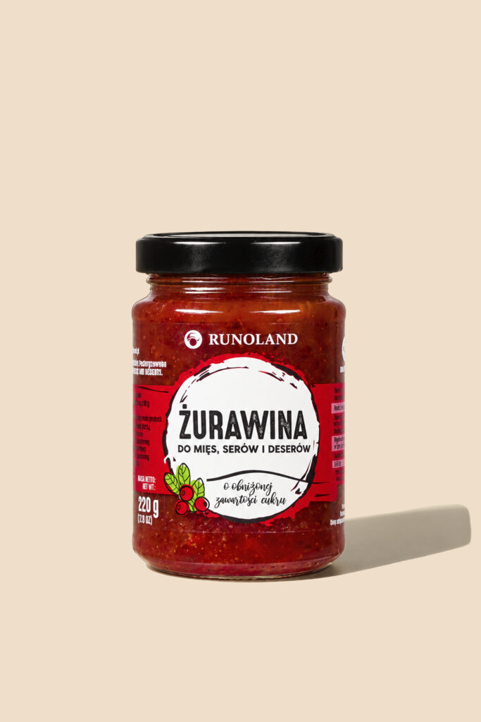 Żurawina do mięs, serów, deserów 220 g - Runoland